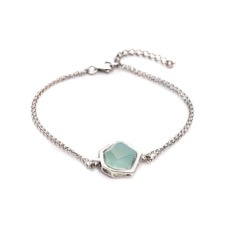 Bracciale agata acqua naturale tinta — per preservare il benessere