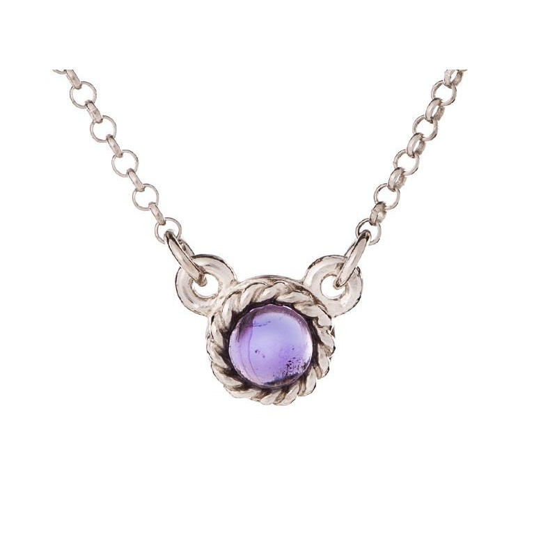 Collana tonda con ametista viola — per portare l'intensità