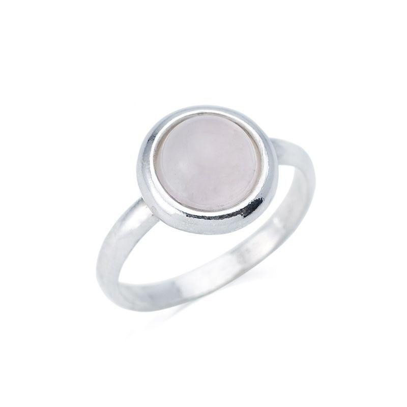 Anello di argento 925 con quarzo rosa naturale, per portare la calma in ogni momento