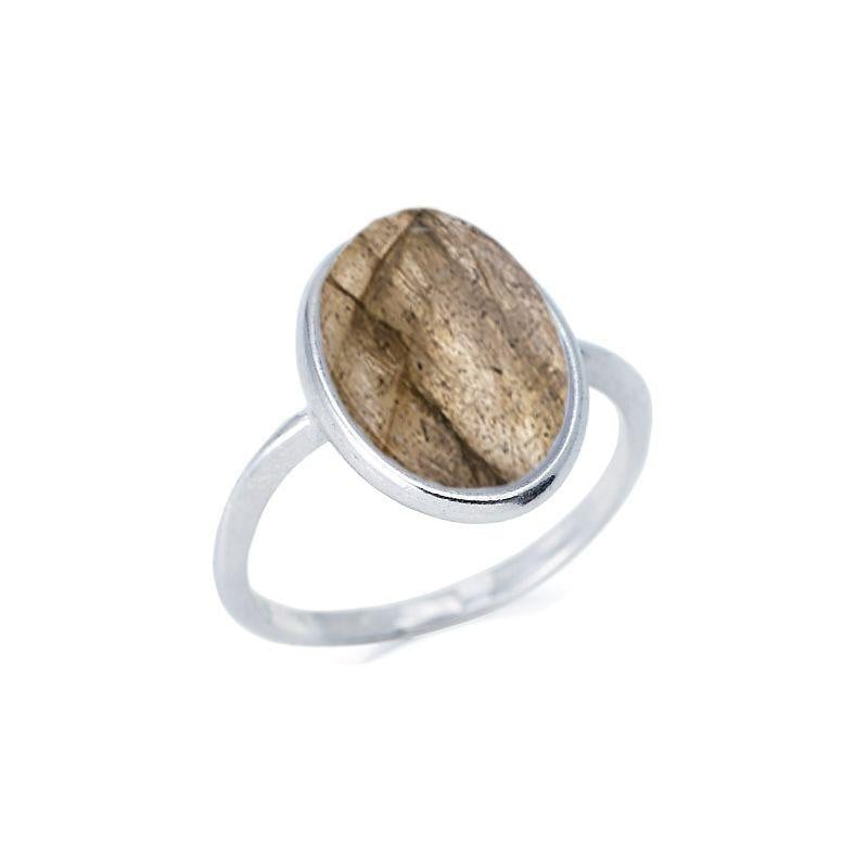 Anello labradorite multicolore — per portare l'essenza del mare
