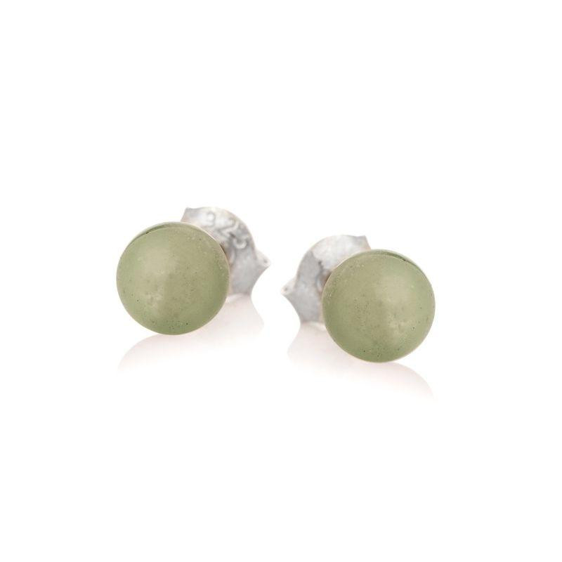 Orecchini in argento 925 rodiato con avventurina