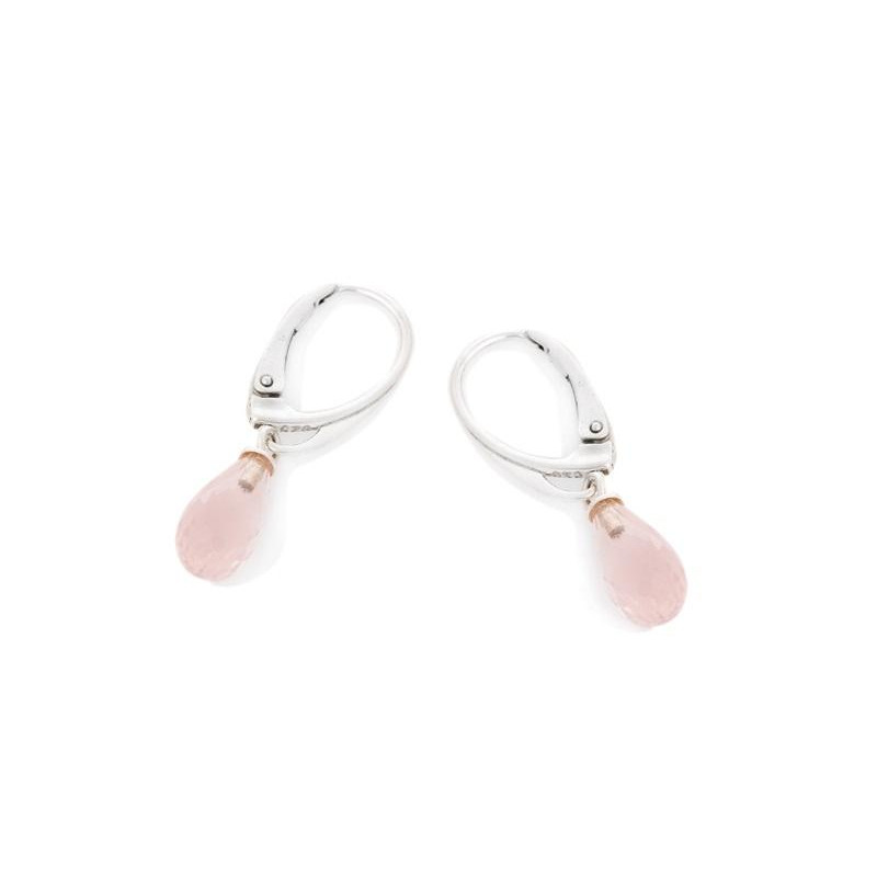 Orecchini quarzo rosa — per portare l'amore