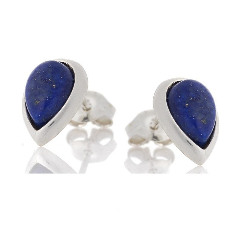 Orecchini in argento rodiato con lapislazzuli blu – per trovare la propria luce