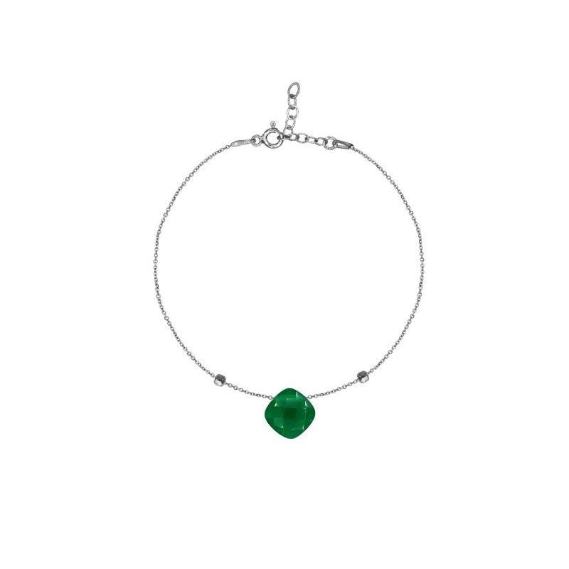 Bracciale calcedonio verde — per evocare la natura