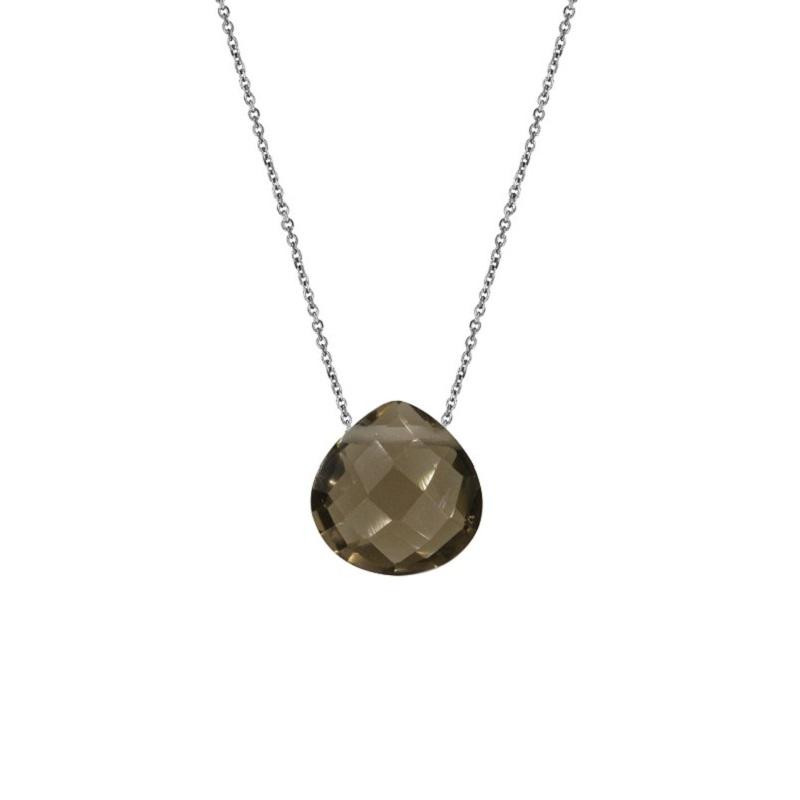 Collana cuore quarzo fumè — per portare l'amore dentro te