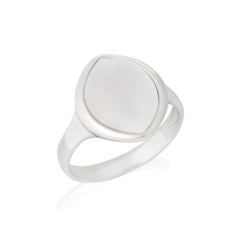 Anello madreperla bianca naturale — per portare con te un'intenzione