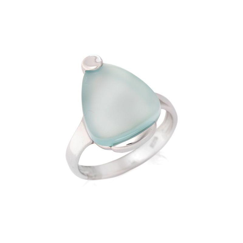 Anello agata acqua naturale tinta — per custodire i tuoi sogni —