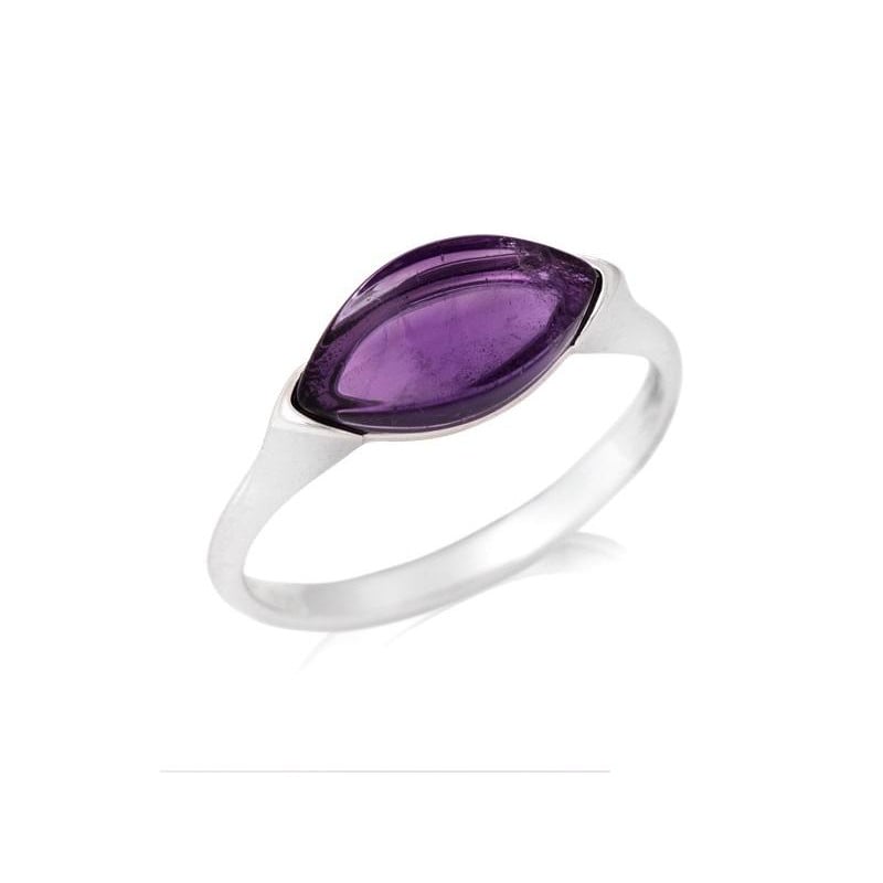 Anello goccia ametista viola — per onorare la vera temina