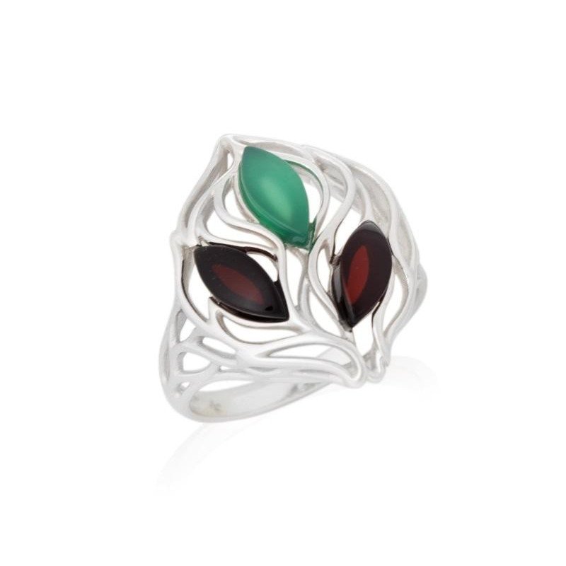 Anello ambra verde Baltico — per ricordare il mare