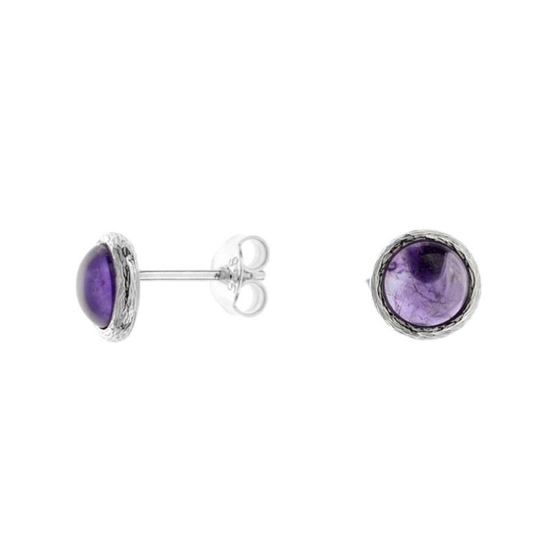 Orecchini di ametista viola in argento 925 rodiato — per celebrare la tua luce