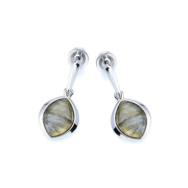 Orecchini pendenti Labradorite multicolore — per catturare luce e colore