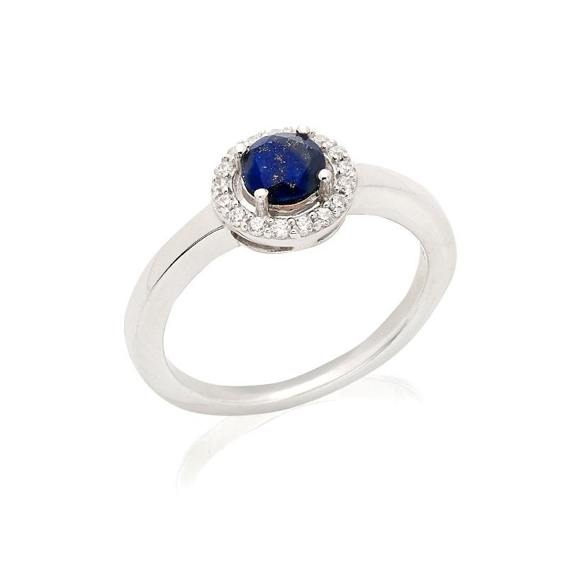 Anello lapislazzuli e zirconio — per portare la purità