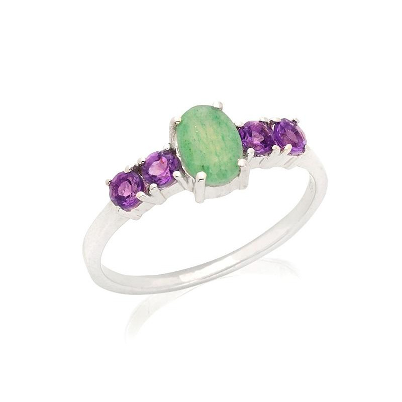 Anello avventurina e ametista — per raccontare storie