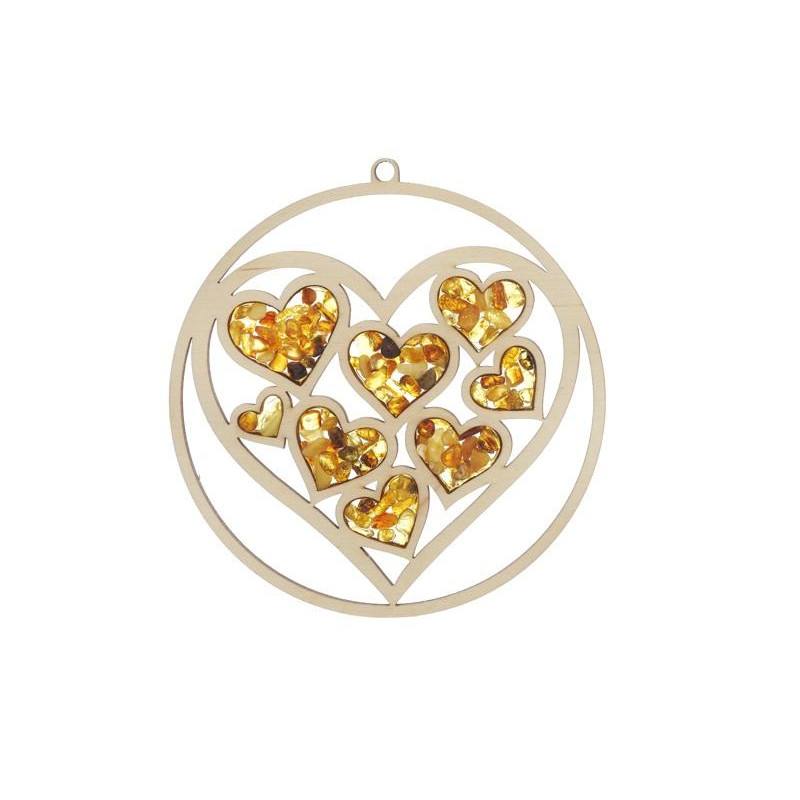 Decorazione in betulla a cuore