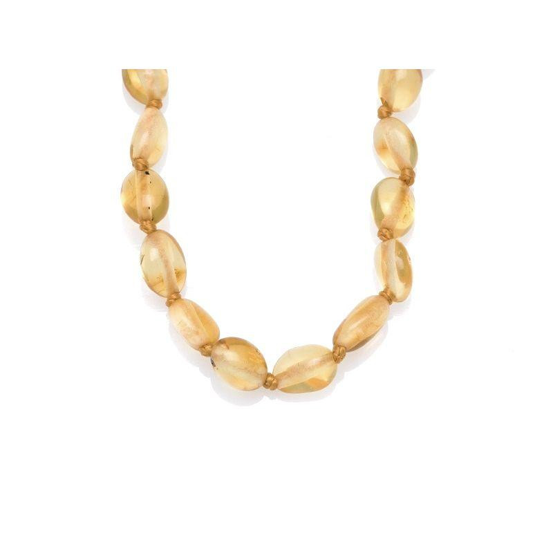 Collana per bambini ambra miele-oliva — sapore della dolcezza