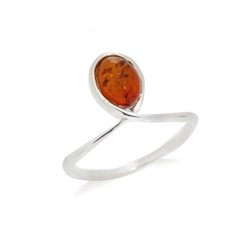 Anello ambra cognac Mar Baltico — memoria dolce