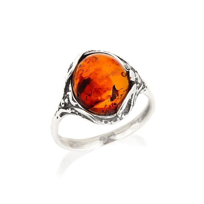 Anello ambra cognac — per custodire i ricordi