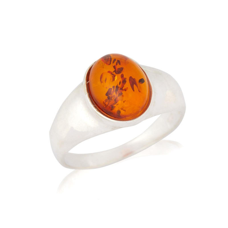 Anello ambra cognac — per racchiudere i tuoi ricordi (cod. 9747)