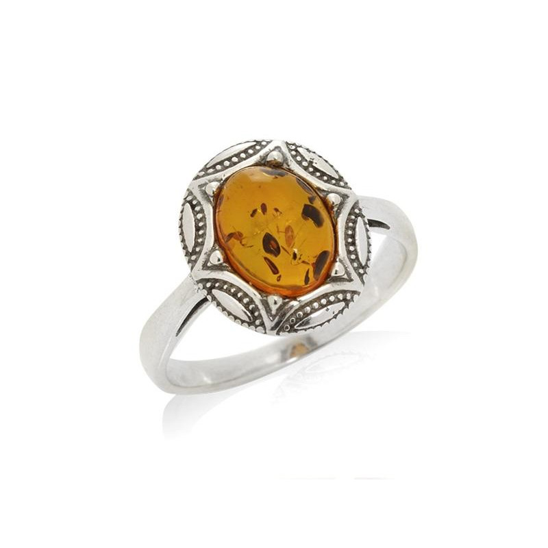 Anello ambra cognac Mar Baltico — per custodire i ricordi