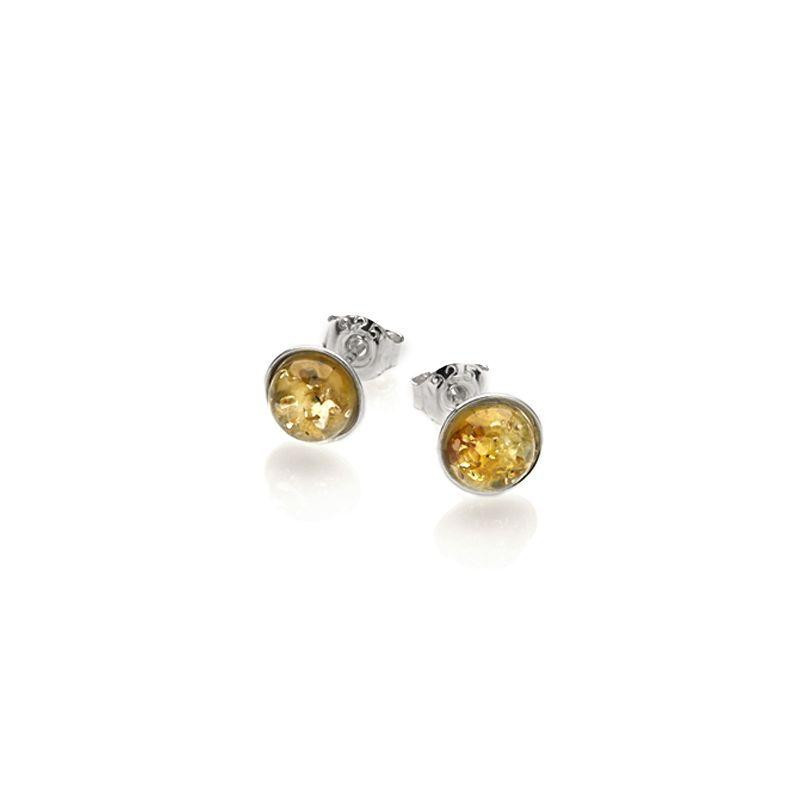 Orecchini con ambra naturale e argento rodiato — per portare con te la semplicità