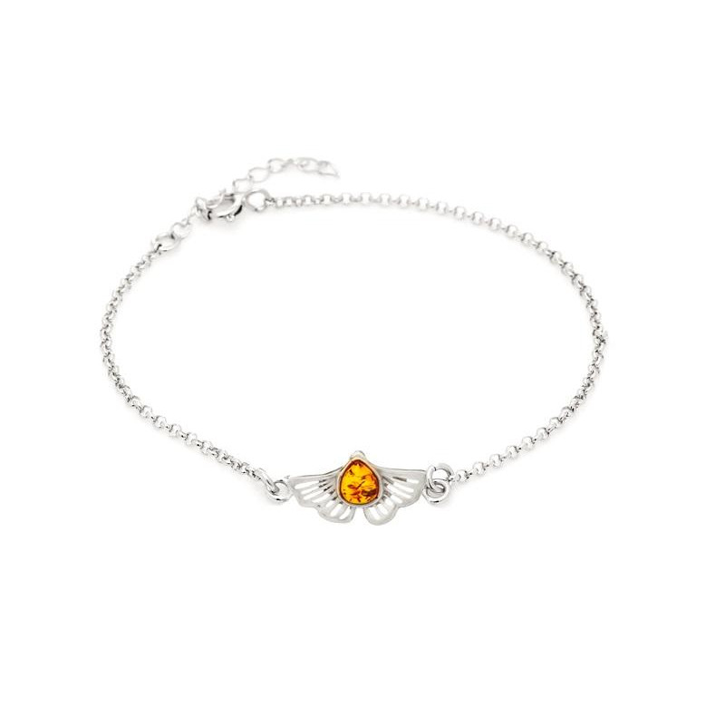 Bracciale Ginkgo con ambra — per onorare le vecchie virtù