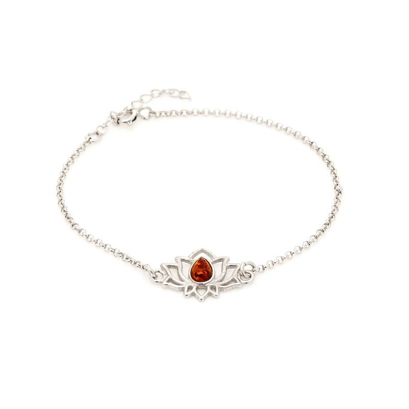 Bracciale Lotus ambra cognac — per evocare l'armonia