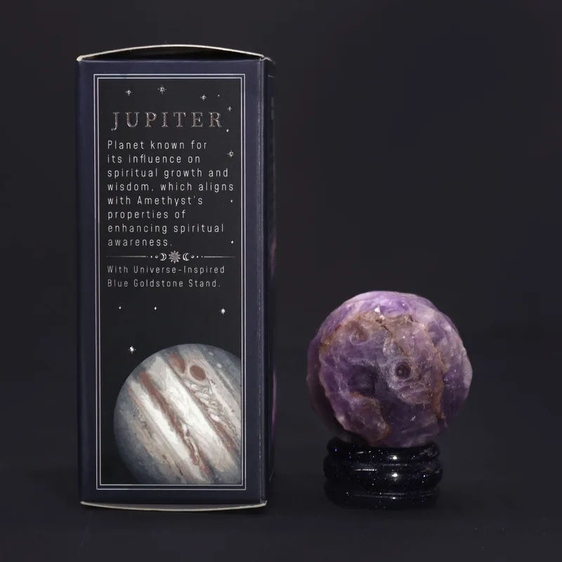 Ametyst Planet on a Sola Goldstone Stand 40mm — foto 5