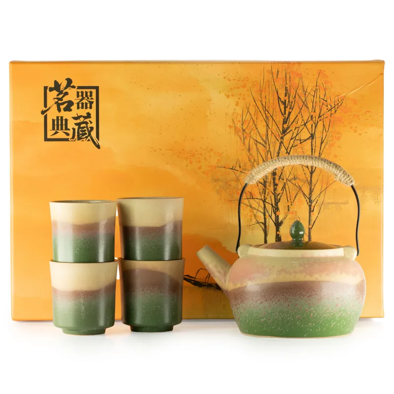 Set da tè stile giapponese Kyusu – per tè verde – quattro tazze