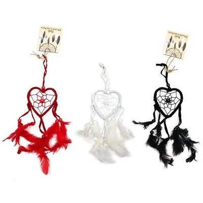 Bali Dreamcatcher - Small Heart - Black/White/Red — foto 4