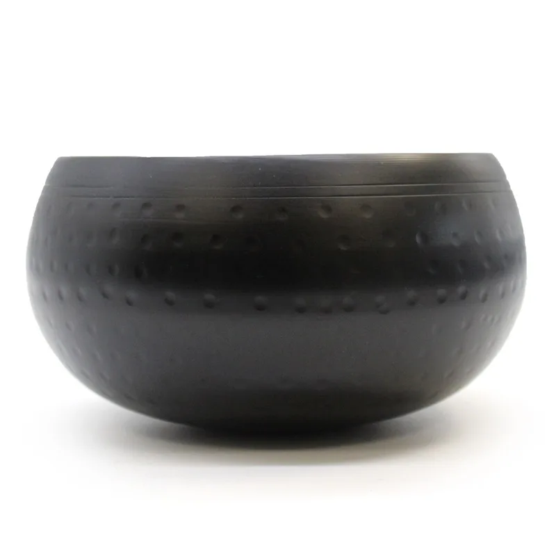 Lrg Nero Beaten Bowl 18cm