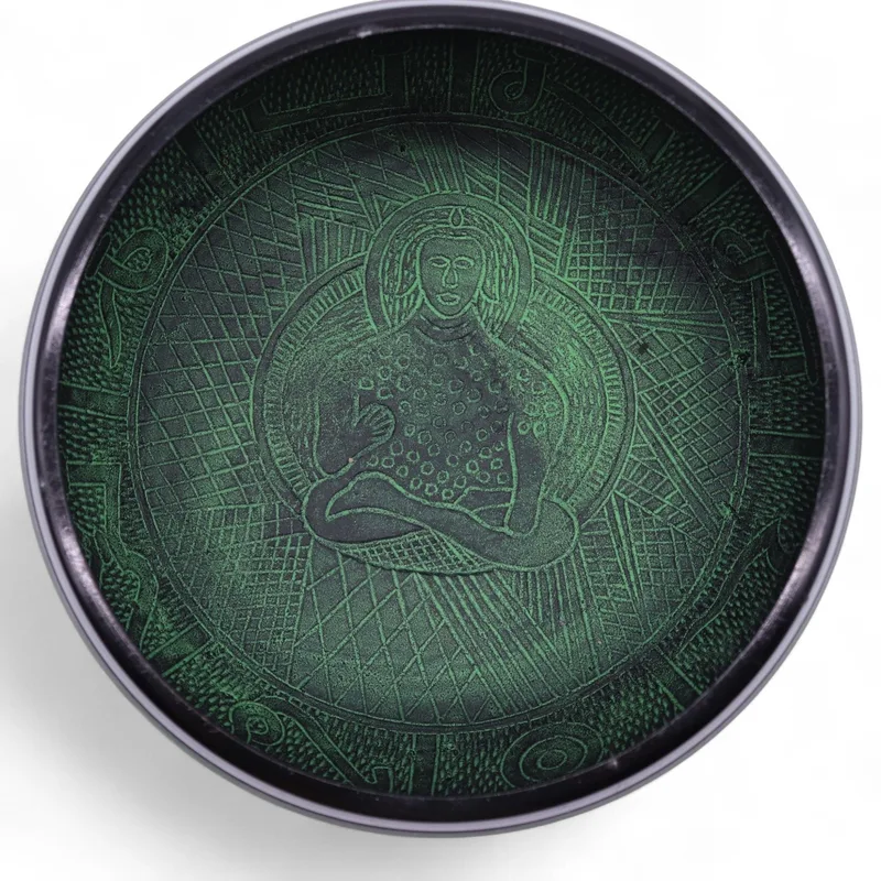 Extra Loud Mushroom Singing Bowl Moss Verde
