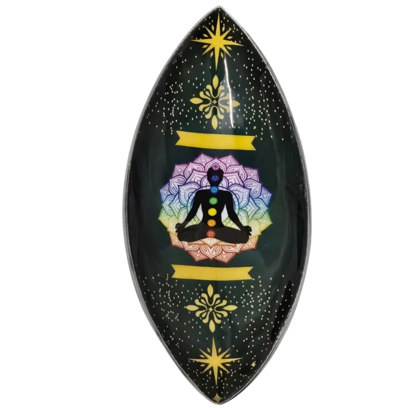 Enamelled Incenso Bowl Aluminum Lotus Buddha Chakra