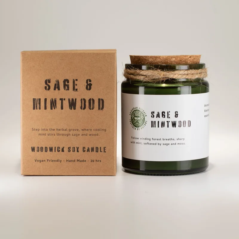 Greenman Woodwick Soy Candela Sage & Mintwood — foto 1