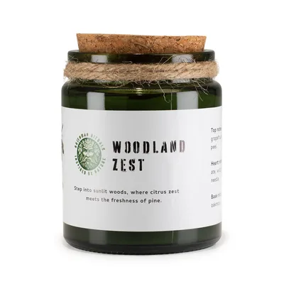 Greenman Woodwick Soy Candela Woodland Zest