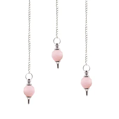 Faceted Gemstone Pendulum Rosa Quartz