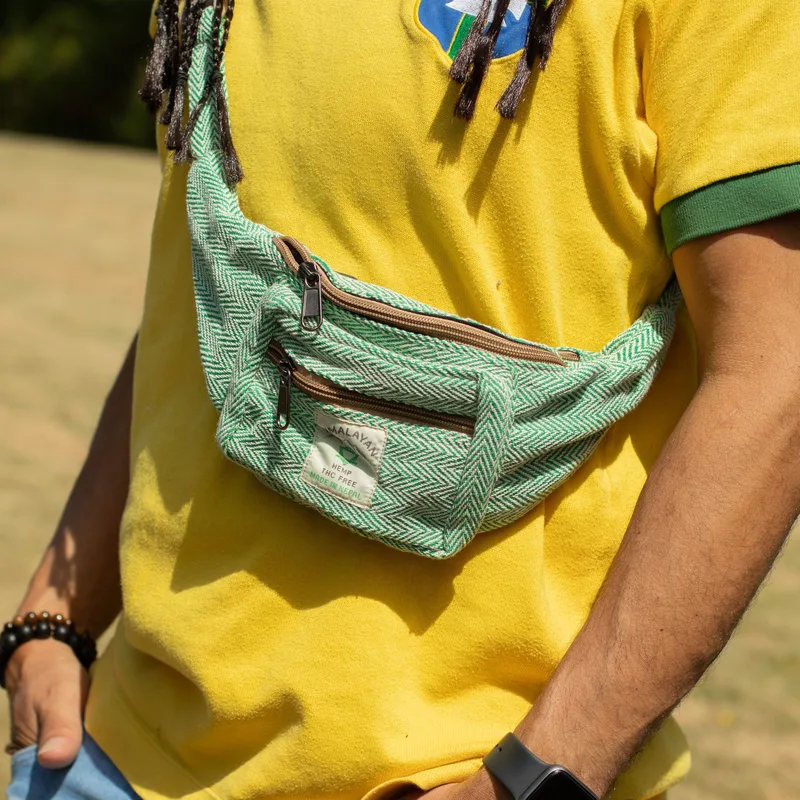 Cotton Hemp Style Belt Bag Sage