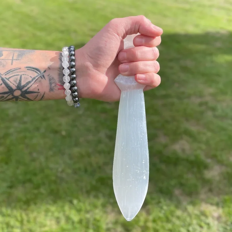 Selenite Lrg Ritual Knife Spiral — foto 2