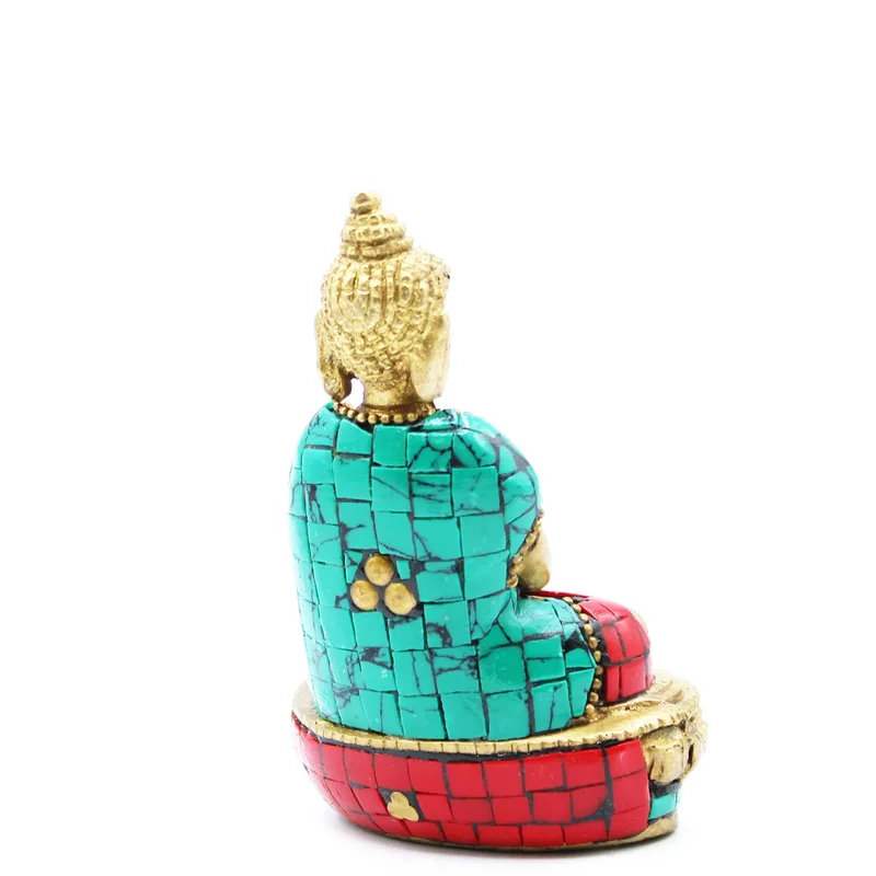 Brass Buddha Figure Amitabha 9.5 cm — foto 5