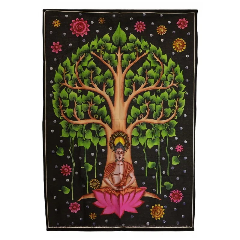 Cotton Wall Art (70x110cm) - Buddha Bodhi Albero
