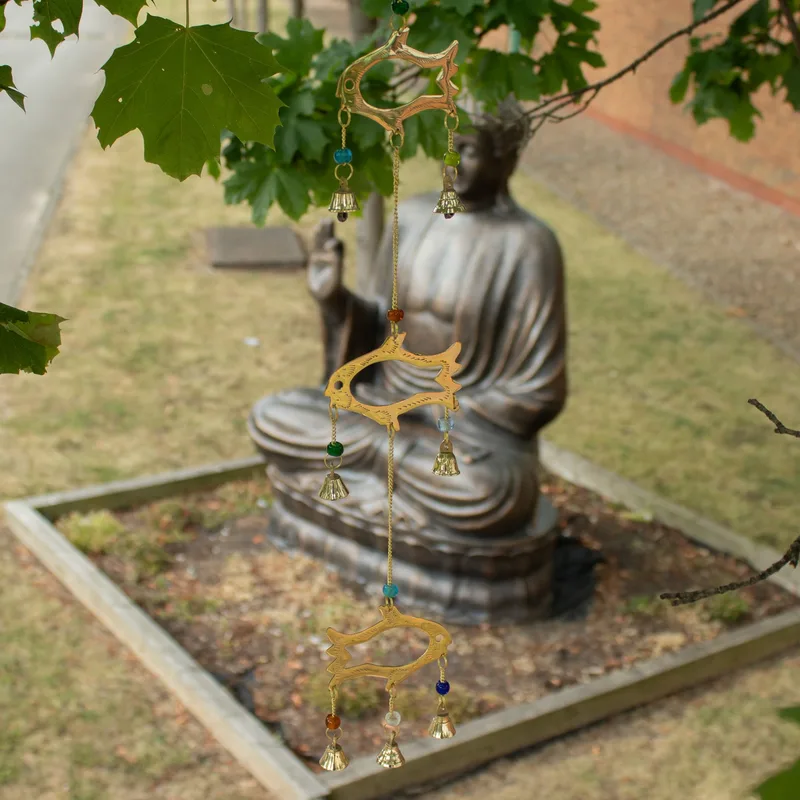 Indian Chimes Fish Drop 7 Bells 8.5x54cm — foto 3
