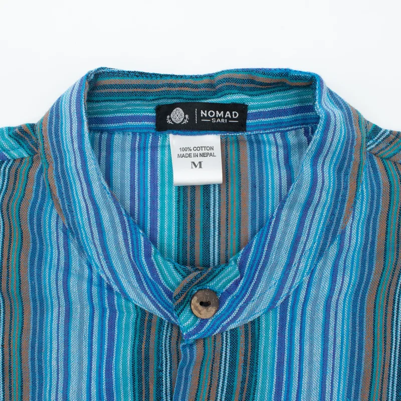 Nomad Sari Grandad Shirt Turquoise Large — foto 4