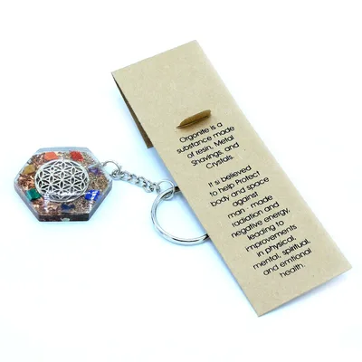 Orgonite Power Keyring Octagon Fiore of Life — foto 4