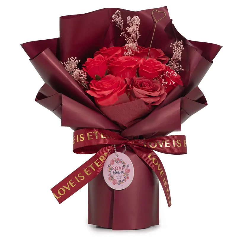 Large Red Roses Bouquet Love is Eternal Gift Card — foto 6