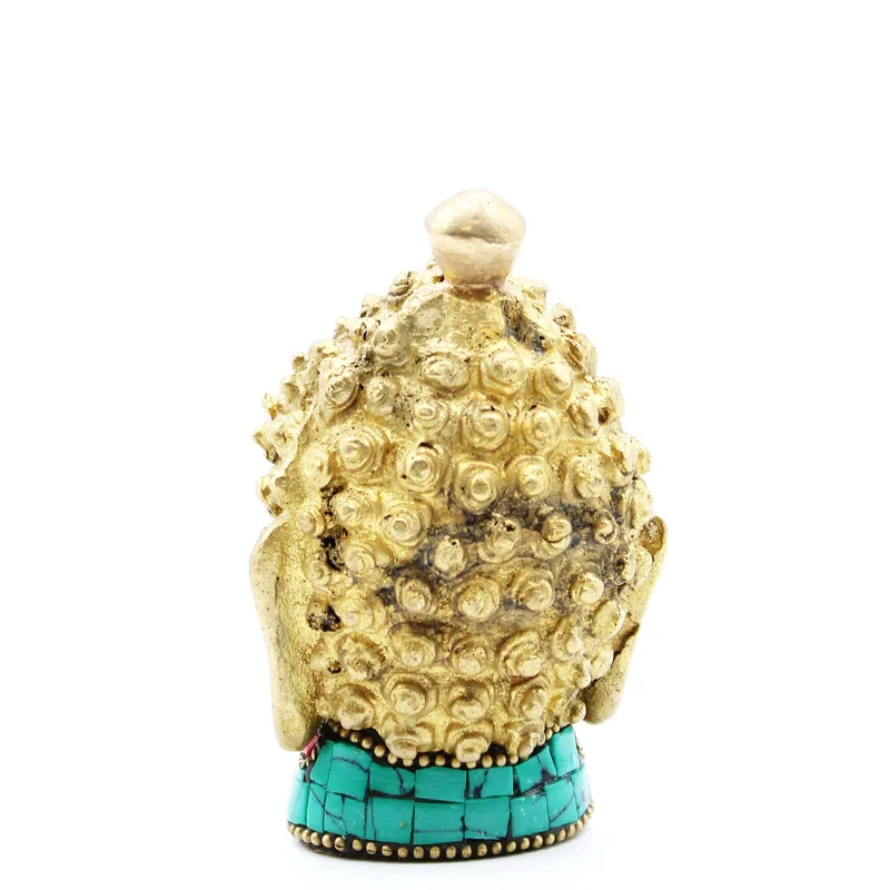 Brass Buddha Figure Med Head 8 cm — foto 1