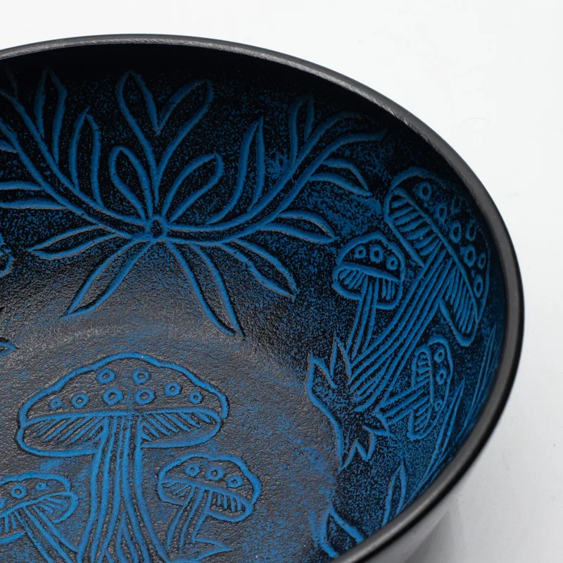 Aluminum Singing Bowl Magic Mushroom Blu — foto 2