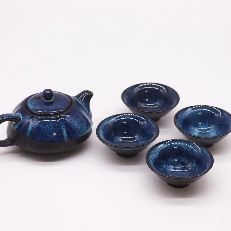 Herbal Blues Teapot Set Pot & Four Cups — foto 2