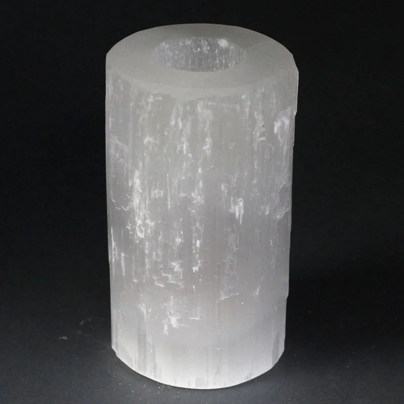 Selenite Cylinder Candela Porta 15 cm