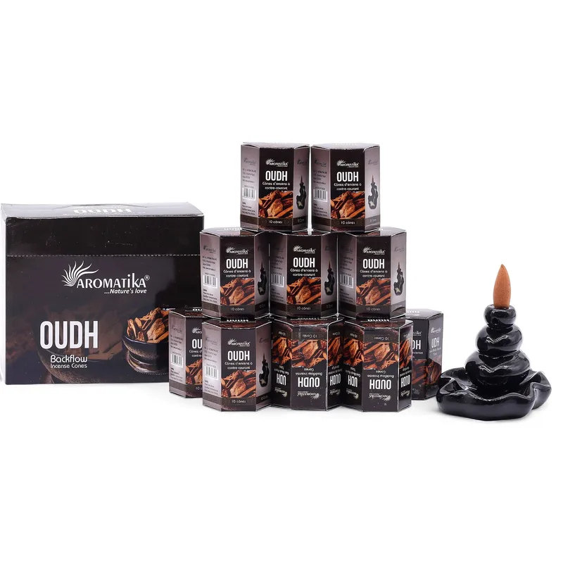 Masala Backflow Incenso pack of 10 Oudh