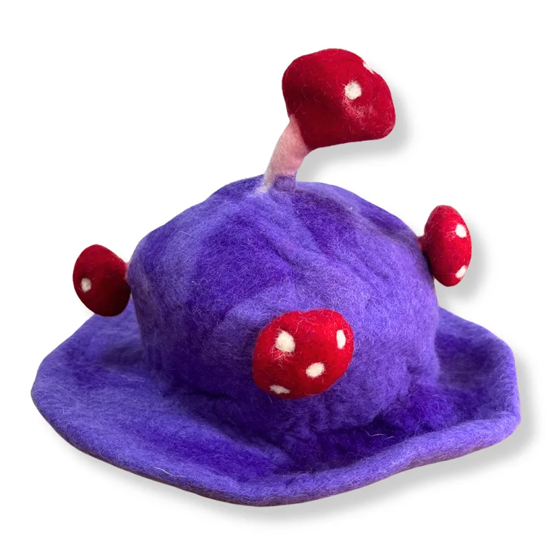 Felted Mushroom Hat Dreamy Purple Haze — foto 1