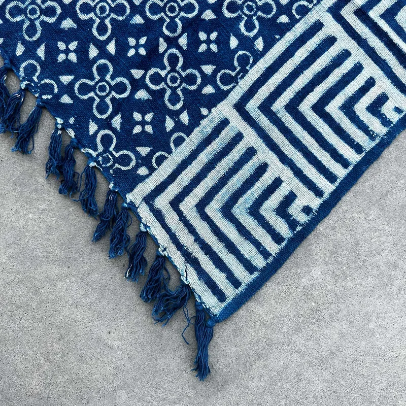 Fatto a mano Indigo Throw 170x120cm Kasba Tiles — foto 2